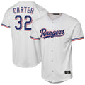 Elroe T.Rangers #32 Evan Carter Player White Home Replica Stitched Jerseys