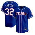 Elroe T.Rangers #32 Evan Carter Player Royal 2026 City Connect Premier Stitched Jerseys
