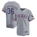 Elroe T.Rangers #36 Wyatt Langford Player Gray Home Limited Stitched Jerseys