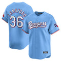 Elroe T.Rangers #36 Wyatt Langford Player Light Blue Home Limited Stitched Jerseys