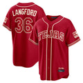 Elroe T.Rangers #36 Wyatt Langford Player Red 2026 City Connect Limited Stitched Jerseys