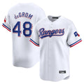 Elroe T.Rangers #48 Jacob deGrom Player White Home Limited Stitched Jerseys