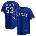 Elroe T.Rangers #53 Adolis Garcia Player Royal Home Limited Game Stitched Jerseys