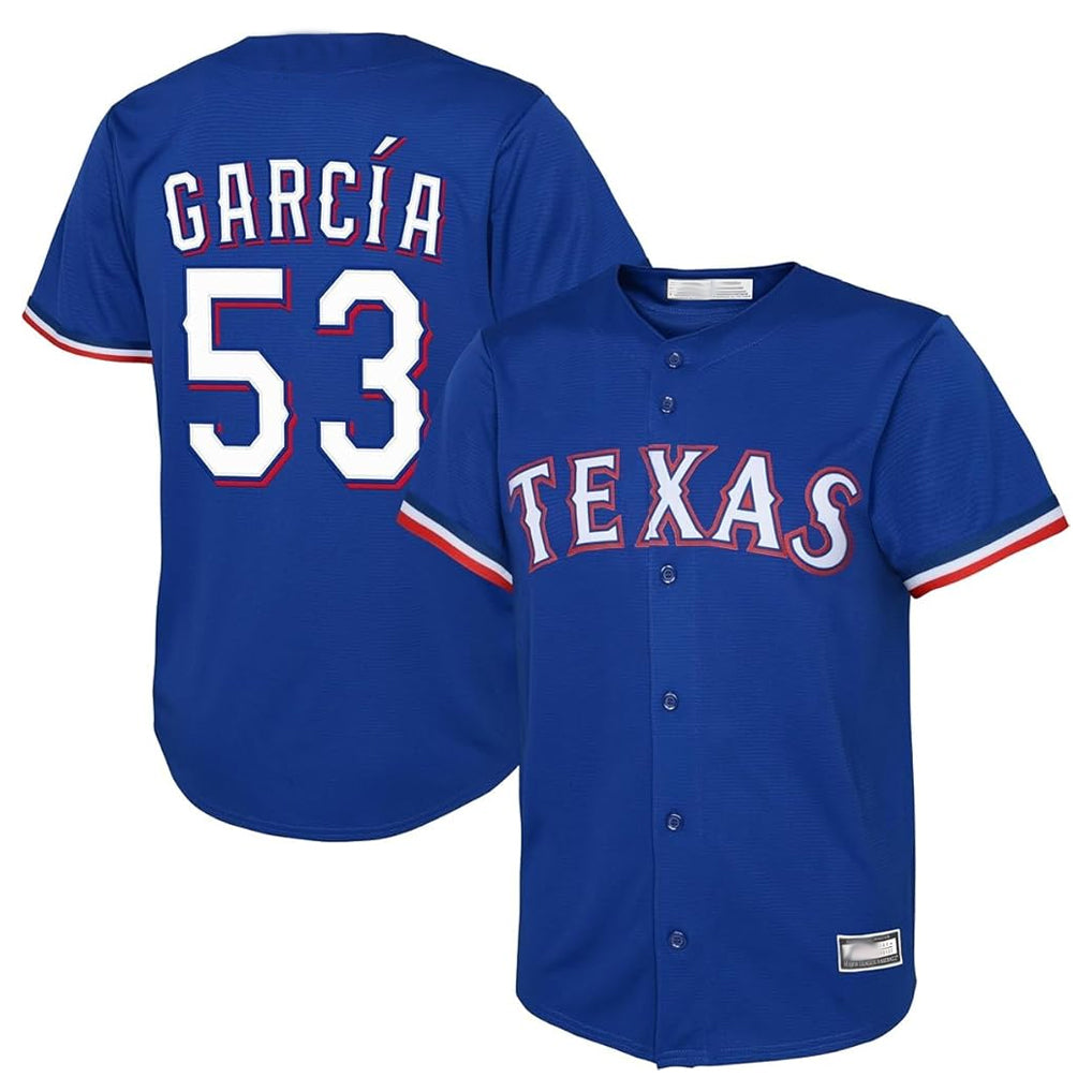 Elroe T.Rangers #53 Adolis Garcia Player Royal Home Limited Stitched Jerseys