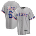Elroe T.Rangers #6 Josh Jung Player Gray Limited Home Stitched Jerseys