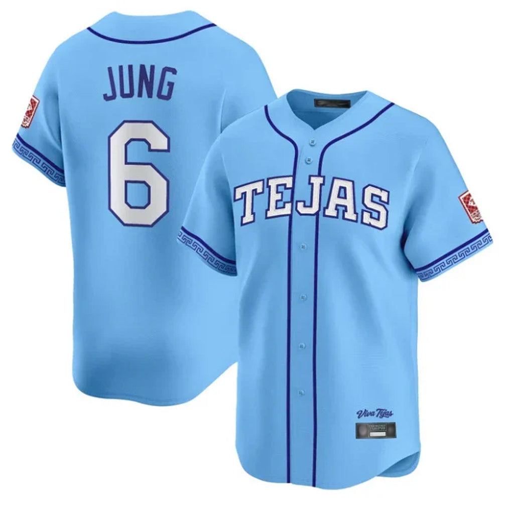 Elroe T.Rangers #6 Josh Jung Player Light Blue 2026 City Connect Limited Stitched Jerseys