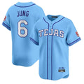 Elroe T.Rangers #6 Josh Jung Player Light Blue 2026 City Connect Limited Stitched Jerseys