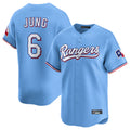 Elroe T.Rangers #6 Josh Jung Player Light Blue Limited Home Stitched Jerseys