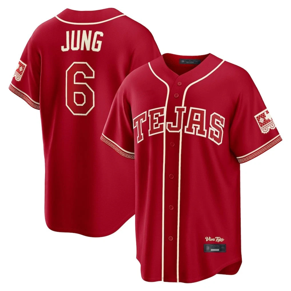 Elroe T.Rangers #6 Josh Jung Player Red 2026 City Connect Limited Stitched Jerseys