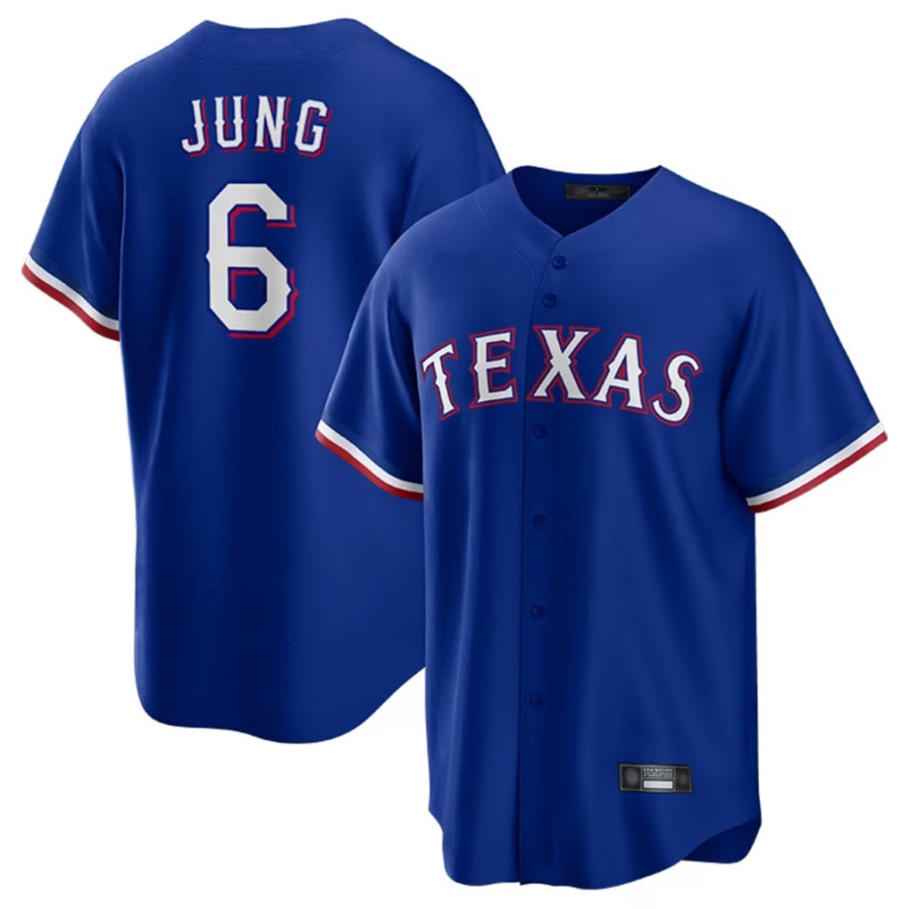 Elroe T.Rangers #6 Josh Jung Player Royal Limited Home Stitched Jerseys