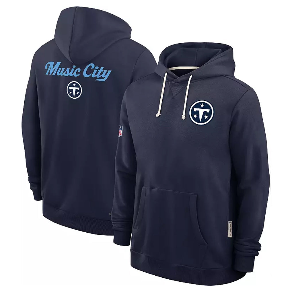 Elroe T.Titans Navy Pullover Hoodies Home Game Blank Player Stitched Jerseys