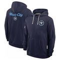 Elroe T.Titans Navy Pullover Hoodies Home Game Blank Player Stitched Jerseys