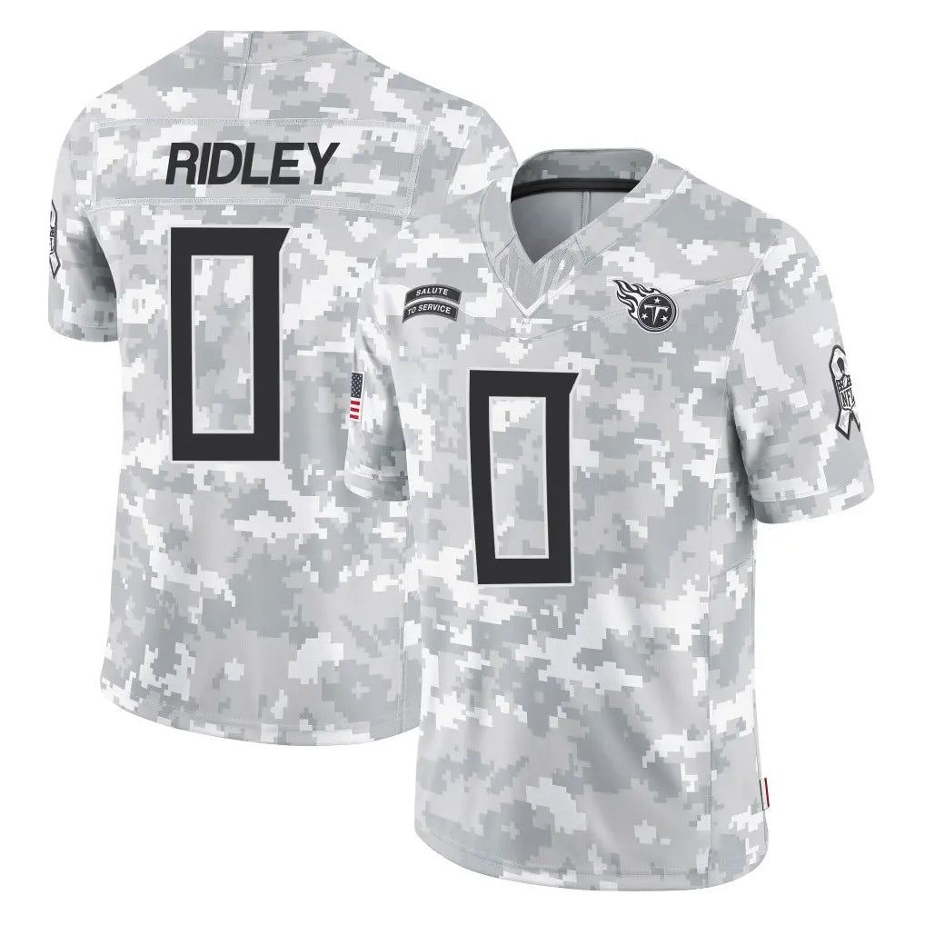 Elroe T.Titans #0 Calvin Ridley Player Arctic Camo Limited Salute to Service Home Game Stitched Jerseys