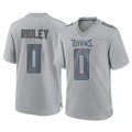 Elroe T.Titans #0 Calvin Ridley Player Gray Atmosphere Fashion Home Game Stitched Jerseys