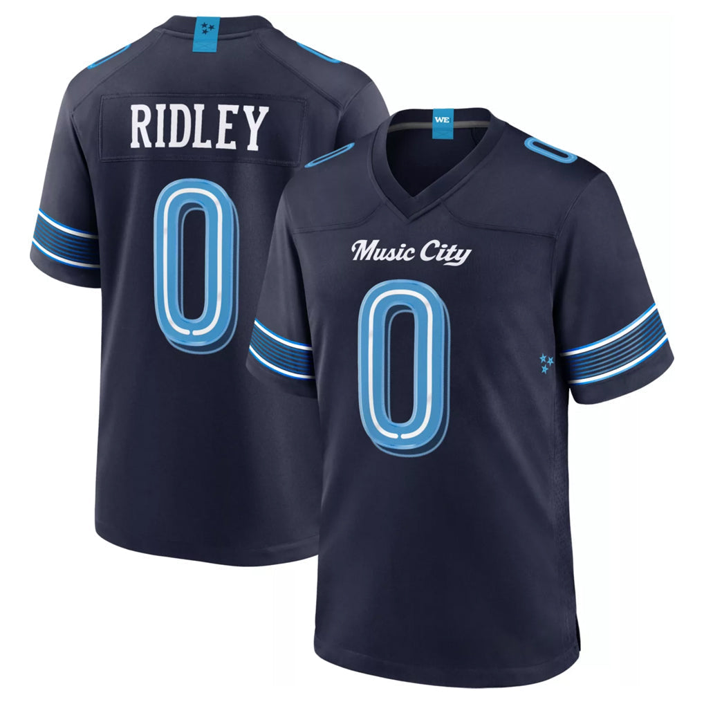 Elroe T.Titans #0 Calvin Ridley Player Navy 2026 Rivalries Collection Home Game Stitched Jerseys