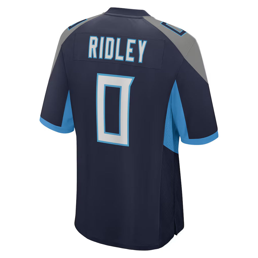 Elroe T.Titans #0 Calvin Ridley Player Navy Home Game Stitched Jerseys