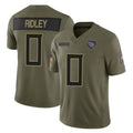 Elroe T.Titans #0 Calvin Ridley Player Olive Limited 2025 Salute to Service Home Game Stitched Jerseys
