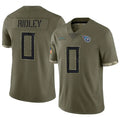 Elroe T.Titans #0 Calvin Ridley Player Olive Salute To Service Limited Stitched Jerseys