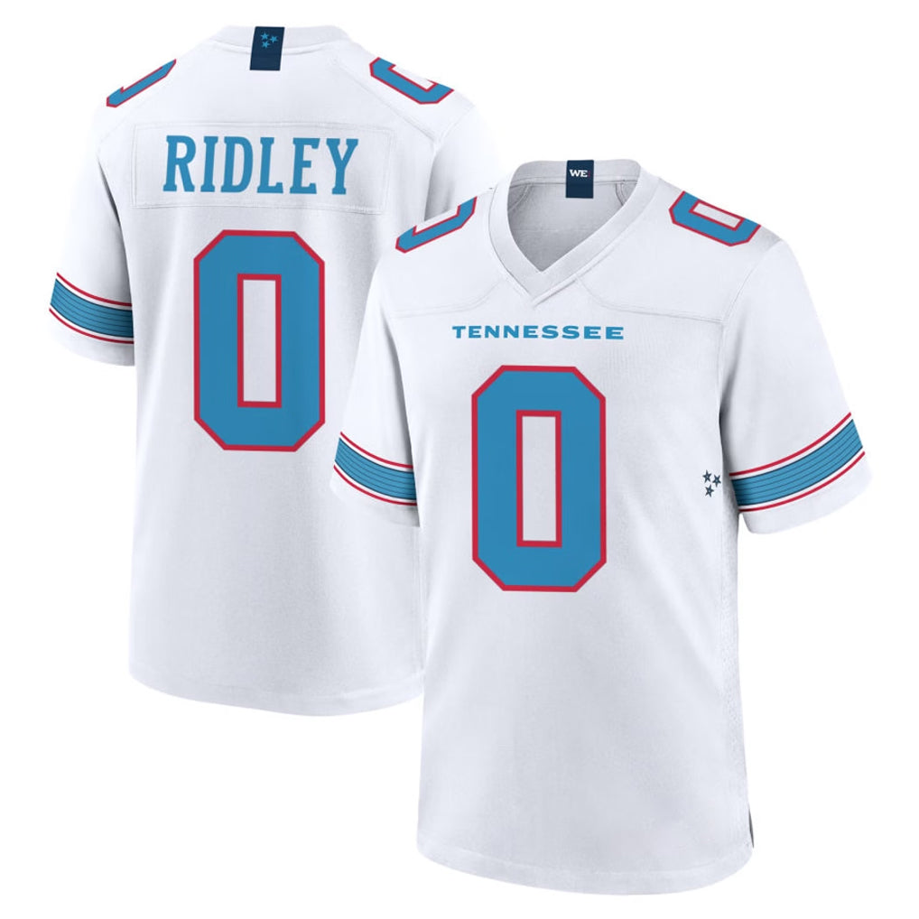 Elroe T.Titans #0 Calvin Ridley Player White 2026 Game Home Stitched Jerseys