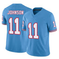 Elroe T.Titans #11 Jermaine Johnson II Player Light Blue Limited Vapor F.U.S.E. Home Game Stitched Jerseys