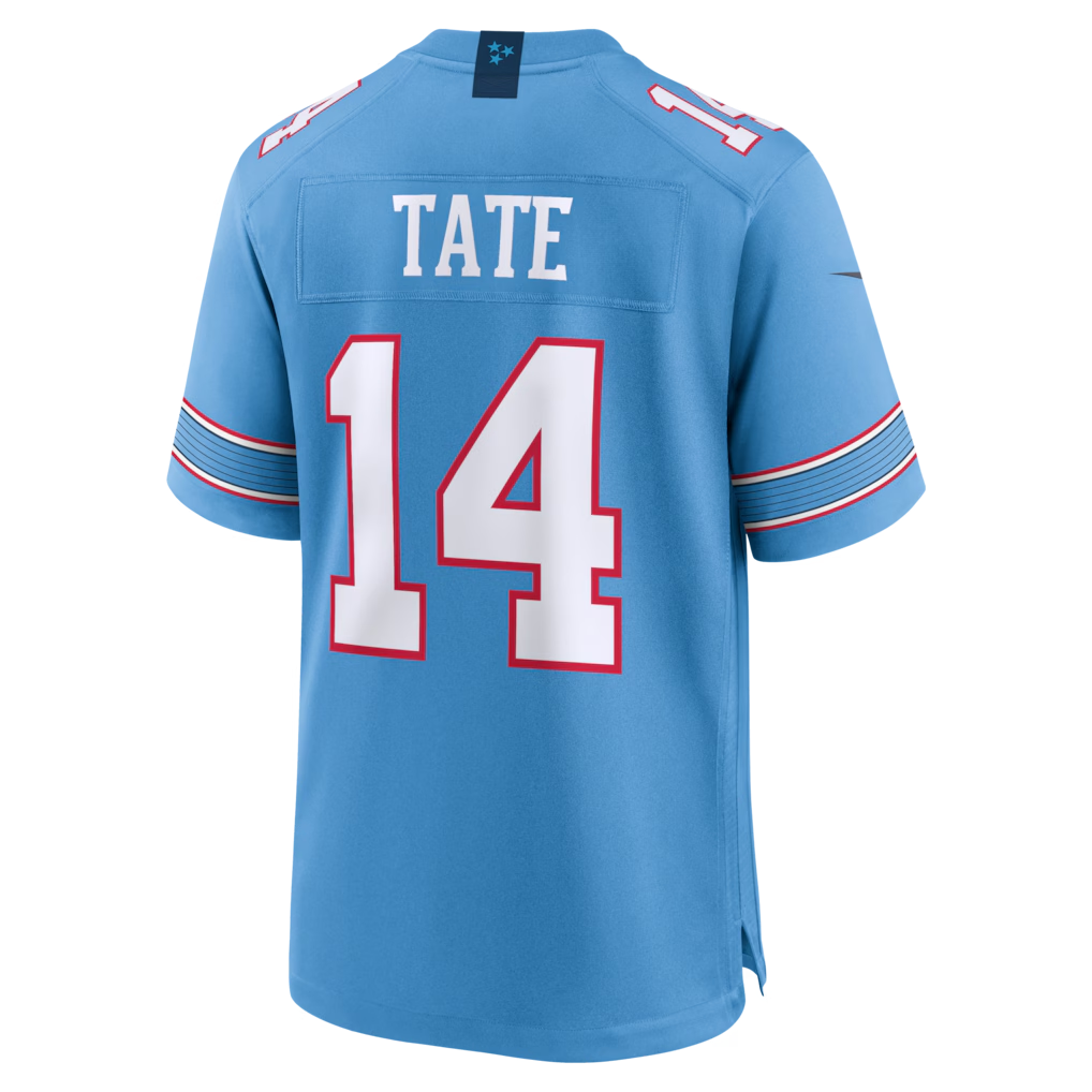 Elroe T.Titans #14 Carnell Tate Light Blue 2026 Draft First Round Pick No. 4 Team Game Stitched Jerseys