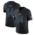 Elroe T.Titans #14 Carnell Tate Player Black Impact Limited Home Game Stitched Jerseys