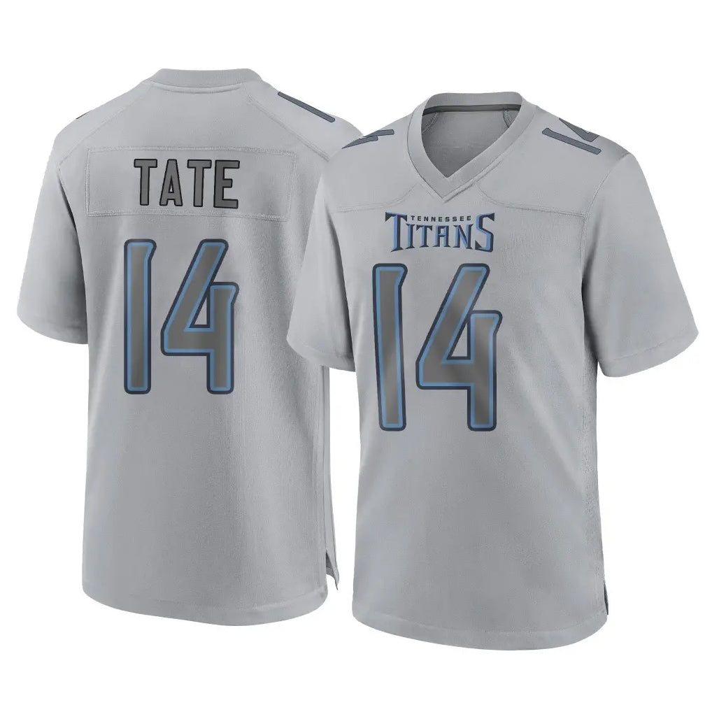 Elroe T.Titans #14 Carnell Tate Player Gray Atmosphere Fashion Home Game Stitched Jerseys