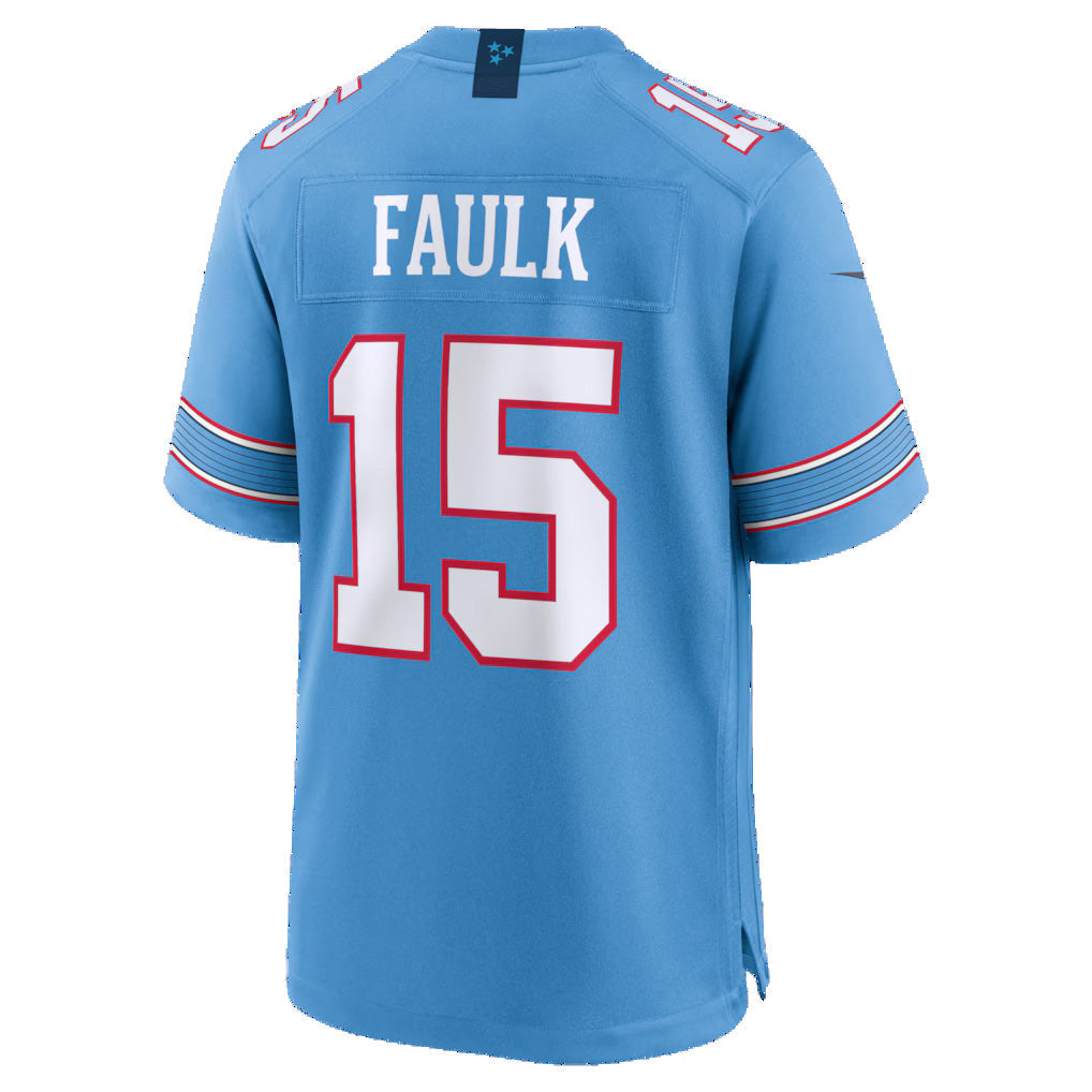 Elroe T.Titans #15 Keldric Faulk Light Blue Team Game Stitched Jerseys