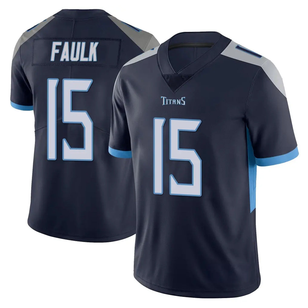 Elroe T.Titans #15 Keldric Faulk Player Navy Limited Vapor Untouchable Home Game Stitched Jerseys