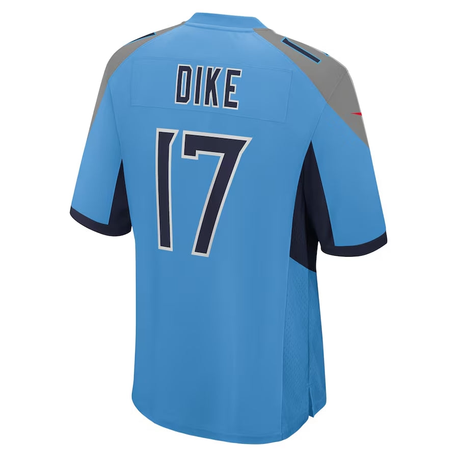 Elroe T.Titans #17 Chimere Dike Light Blue Team Game Stitched Jersey