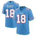 Elroe T.Titans #18 Cor'Dale Flott Player Light Blue 2026 Game Home Stitched Jerseys