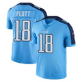 Elroe T.Titans #18 Cor'Dale Flott Player Light Blue Limited Color Rush Home Game Stitched Jerseys