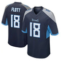 Elroe T.Titans #18 Cor'Dale Flott Player Navy Home Game Stitched Jerseys