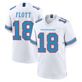 Elroe T.Titans #18 Cor'Dale Flott Player White 2026 Game Home Stitched Jerseys