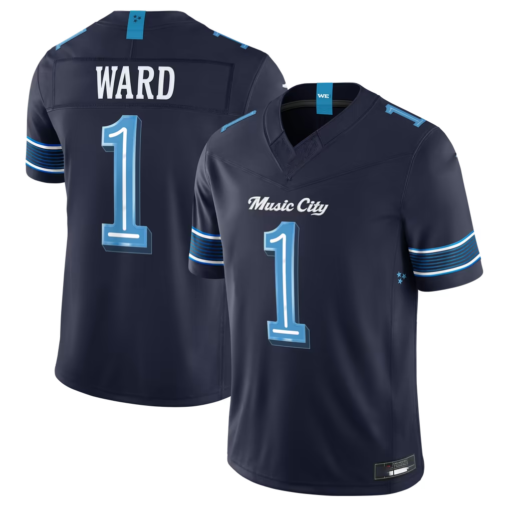 Elroe T.Titans #1 Cameron Ward Navy 2026 Rivalries Collection Limited Stitched Jerseys