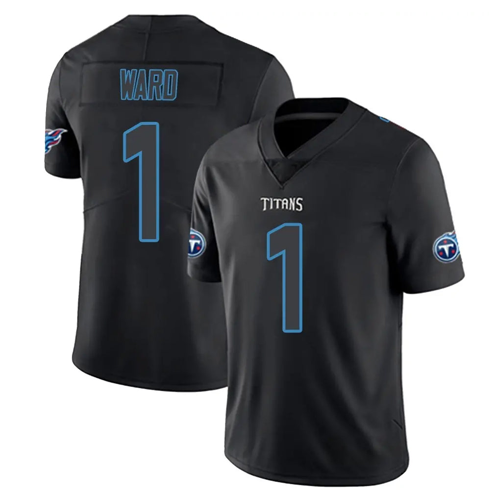 Elroe T.Titans #1 Cameron Ward Player Black Impact Limited Home Game Stitched Jerseys