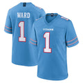 Elroe T.Titans #1 Cameron Ward Player Light Blue 2026 Game Home Stitched Jerseys