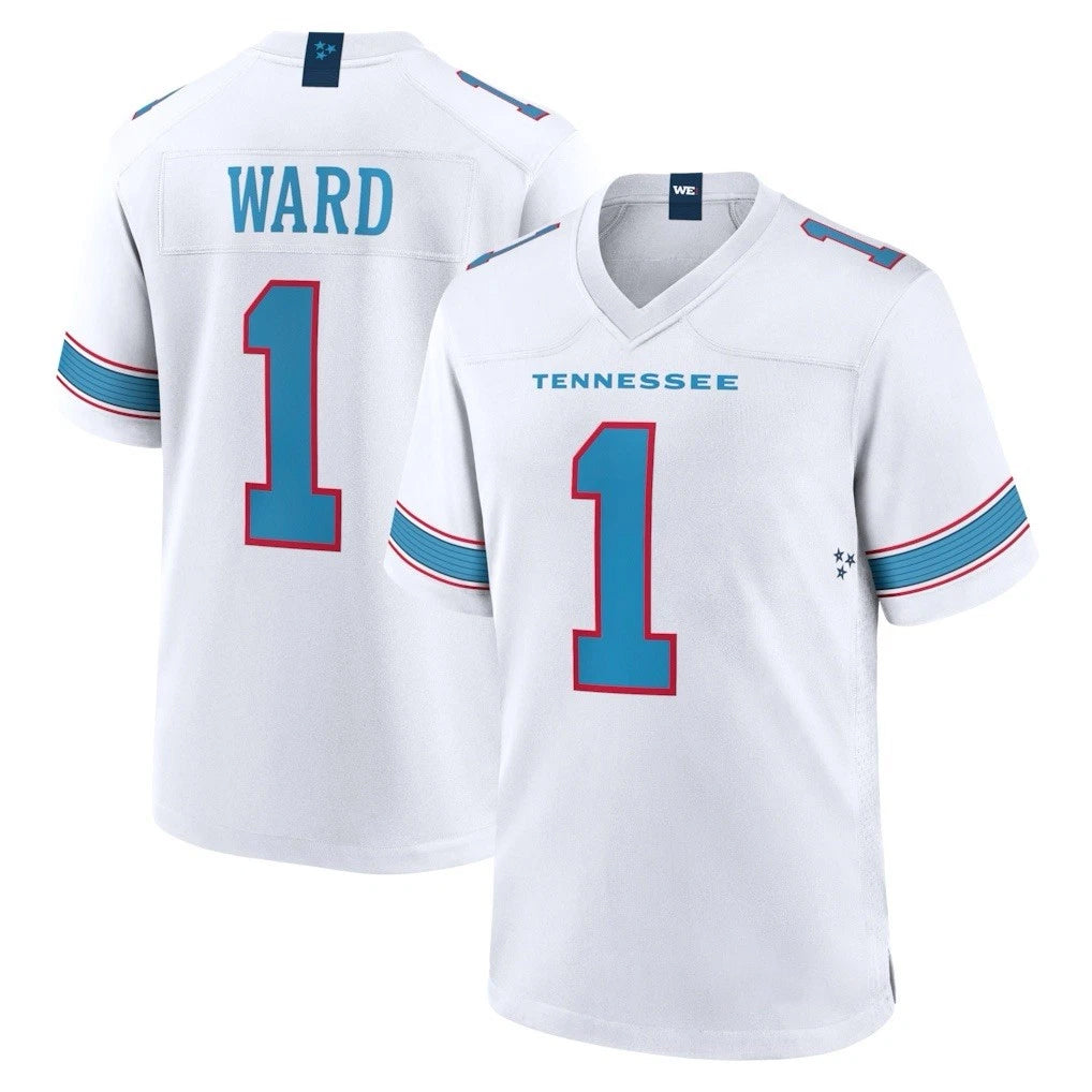 Elroe T.Titans #1 Cameron Ward Player White 2026 Game Home Stitched Jerseys