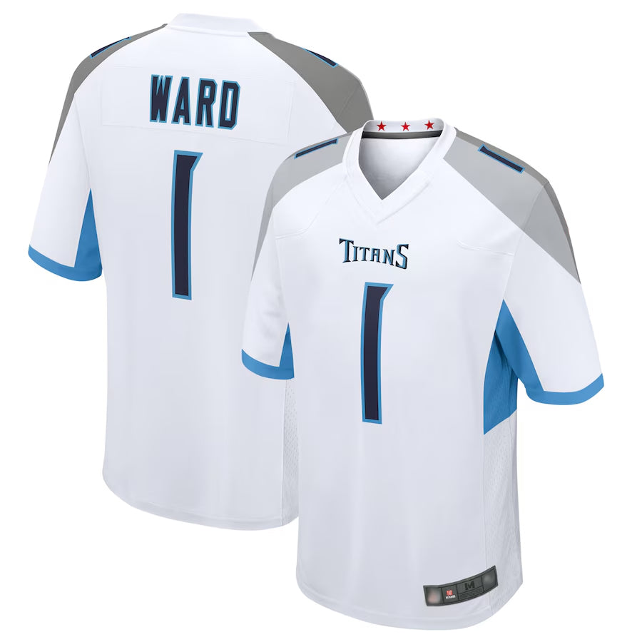 Elroe T.Titans #1 Cameron Ward Player White Game Stitched Jerseys
