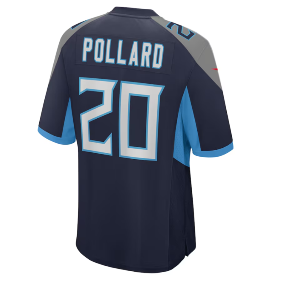 Elroe T.Titans #20 Tony Pollard Navy Game Player Jersey Stitched Jersey