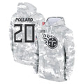 Elroe T.Titans #20 Tony Pollard Player Arctic Camo Salute To Service Hoodies Game Stitched Jerseys
