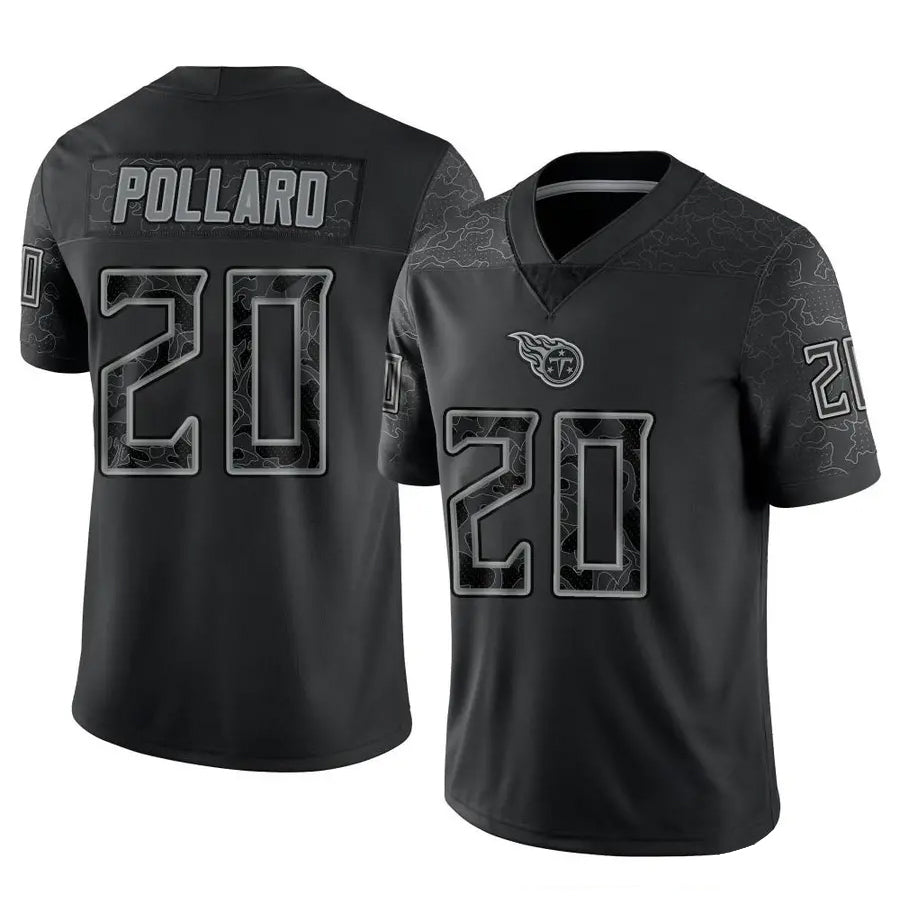 Elroe T.Titans #20 Tony Pollard Player Black RFLCTV Limited Stitched Jerseys