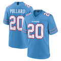 Elroe T.Titans #20 Tony Pollard Player Light Blue 2026 Game Home Stitched Jerseys