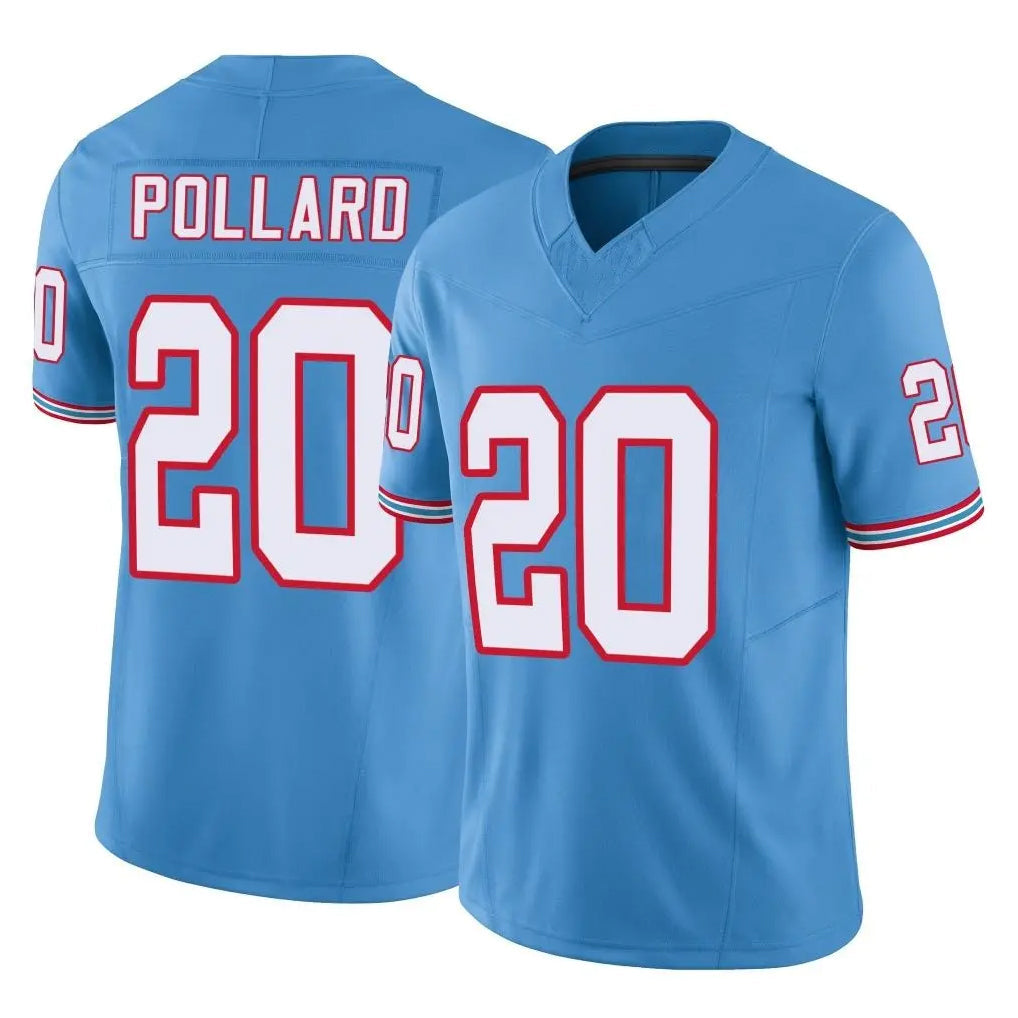 Elroe T.Titans #20 Tony Pollard Player Light Blue Limited Vapor F.U.S.E. Home Game Stitched Jerseys