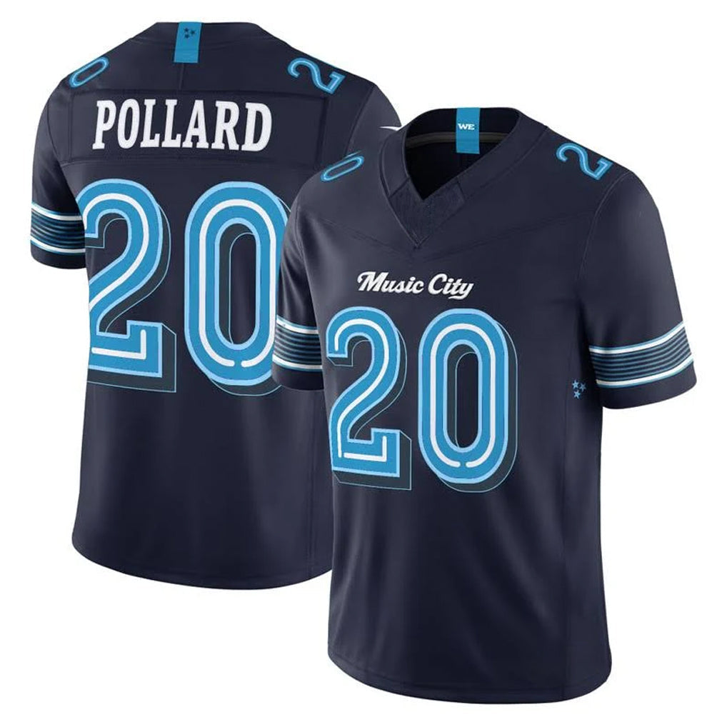 Elroe T.Titans #20 Tony Pollard Player Navy 2026 Rivalries Collection Limited Home Game Stitched Jerseys