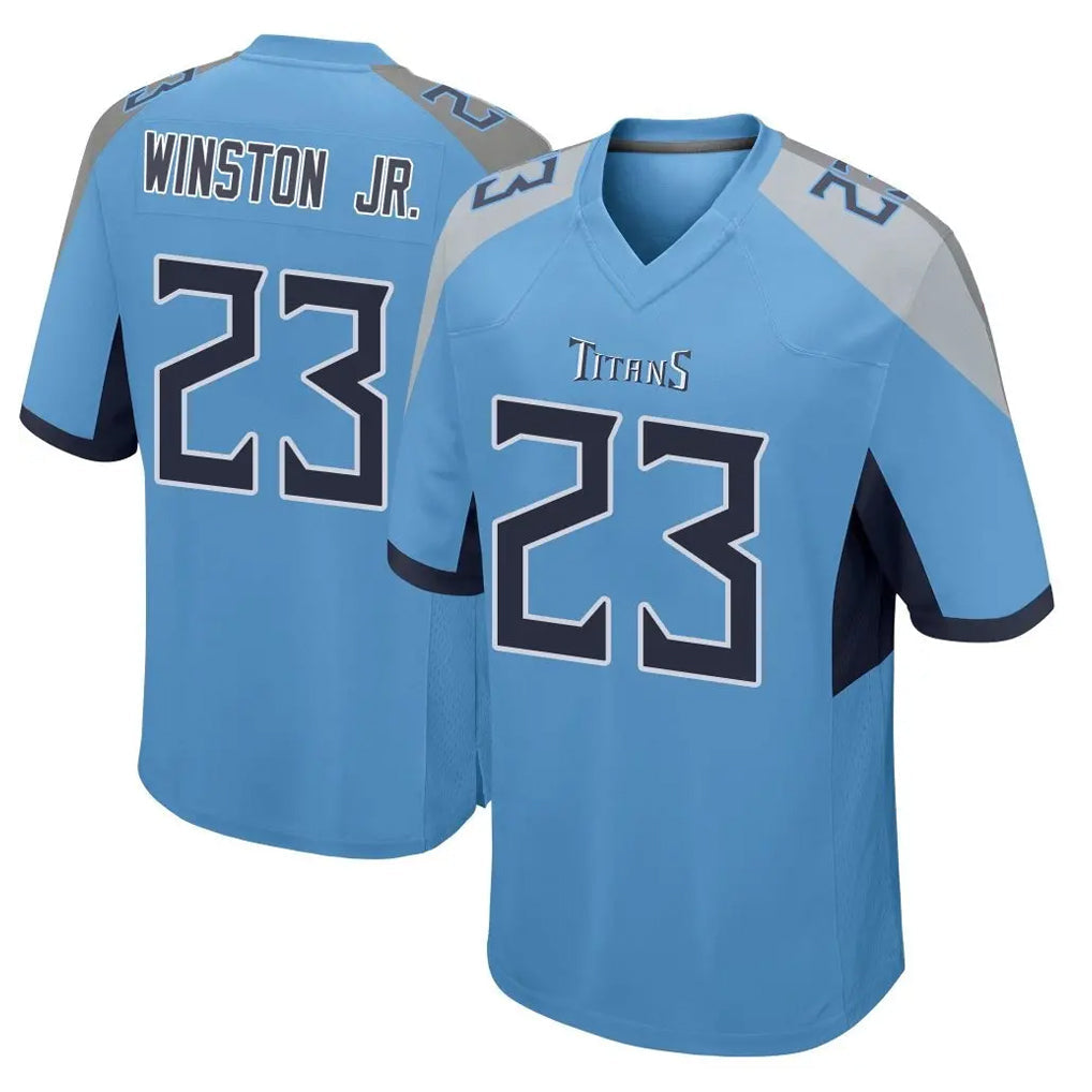 Elroe T.Titans #23 Kevin Winston Jr. Player Light Blue Home Game Stitched Jerseys