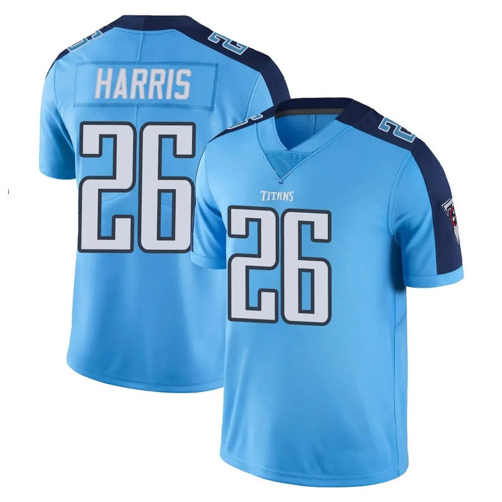 Elroe T.Titans #26 Marcus Harris Player Light Blue Limited Color Rush Home Game Stitched Jerseys