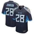 Elroe T.Titans #28 Chris Johnson Navy Retired Player Game Jersey American Stitched Football Jerseys