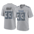 Elroe T.Titans #33 Cedric Gray Player Gray Atmosphere Fashion Home Game Stitched Jerseys