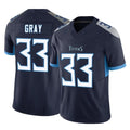 Elroe T.Titans #33 Cedric Gray Player Navy Limited Vapor F.U.S.E. Home Game Stitched Jerseys